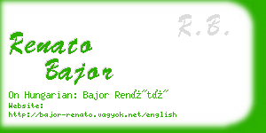 renato bajor business card